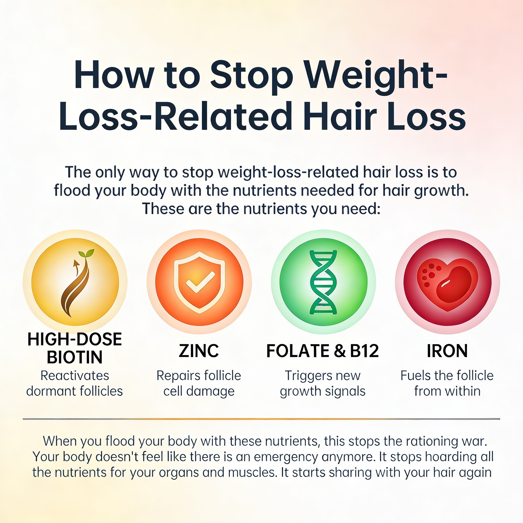 The nutrients that stop weight-loss hair loss