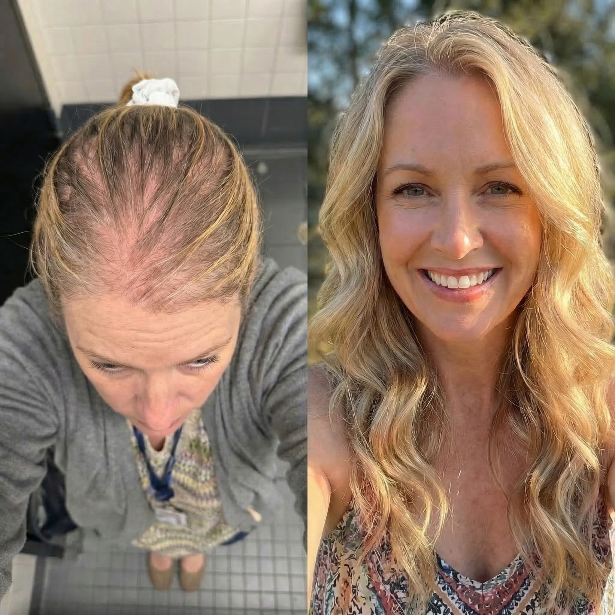 Baby hair regrowth at hairline — 8 weeks in